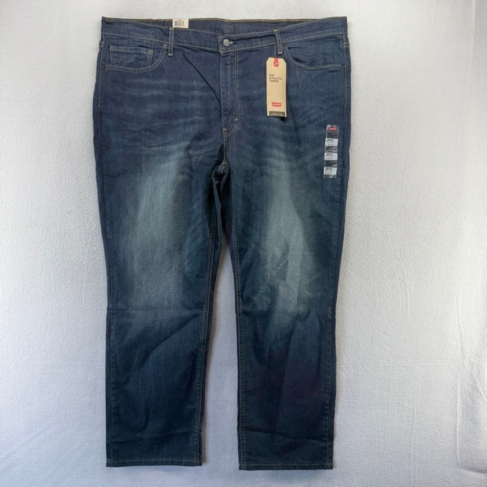 Levis Jeans Mens 48x32 Blue 541 Athletic Taper Big Tall Stretch Denim NEW cotton